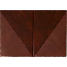 VELOFLEX Dokumentenmappe Exquisit, DIN A4, Leder, braun