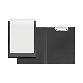 VELOFLEX® Klemmmappe, DIN A4, Kunststoff, mit Hängeöse, mit Einstecktasche, schwarz