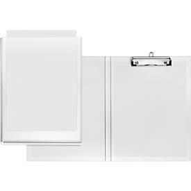 Image of VELOFLEX® Klemmmappe, DIN A4, Kunststoff, mit Hängeöse, mit Einstecktasche, weiß