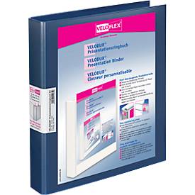 VELOFLEX Ringbuch VELODUR, A4, 2-Ring-Mechanik, Rückenbreite 33 mm, blau