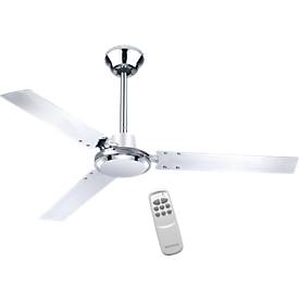 Ventilateur de plafond Verona, 65 W, 3 vitesses, avec télécommande, chrome