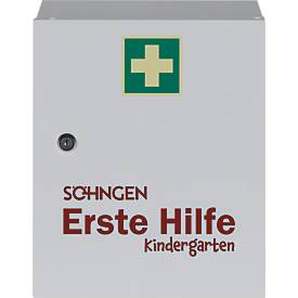 Verbandschrank Soehngen Kindergarten, für Kinder bis 6 Jahren, DIN 13157, abschließbar, L 302 x B 140 x H 362 mm, weiß