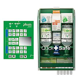 Verbandskasten PLUM QuickSafe Complete, Augenspülung-/ampullen, Wundkompressen, Wundreinigungstücher, Pflaster & Brandgel