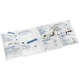 Verbandtasche MONZA, für das Auto, Inhalt nach DIN 13 164, B 250 x T 70 x H 150 mm, Nylon, blau-rot