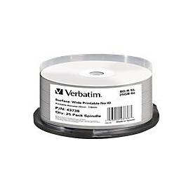 Verbatim - 25 x BD-R - 25 GB 6x - breite bedruckbare Oberfläche - Spindel