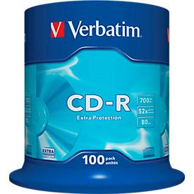 Verbatim CD-R, bis 52fach, 700 MB/ 80 min, 100er-Spindel