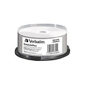 Verbatim DataLifePlus - 25 x BD-R - 50 GB 6x - weiß - breite Thermodruckfläche - Spindel