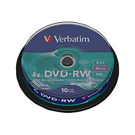 Image of Verbatim DataLifePlus - DVD-RW x 10 - 4.7 GB - Speichermedium