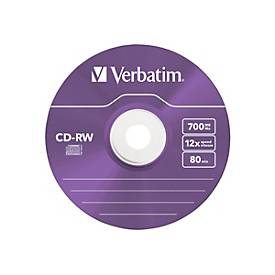 Verbatim DataLifePlus Hi-Speed - 5 x CD-RW - 700 MB (80 Min) 8x - 12x - Slim Jewel Case