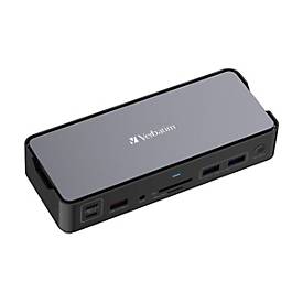 Verbatim Pro - Dockingstation - USB-C - 2 x HDMI, DP - 1GbE - 100 Watt