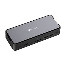 Verbatim Pro - Dockingstation - USB-C - 2 x HDMI, DP - SSD 256 GB - 1GbE