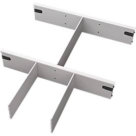 Verdeelset, voor Breno mobiele containers &amp; containers, 4 x A4, 2 x A5 &amp; 4 x A6, kunststof, lichtgrijs