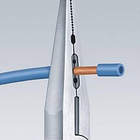 Verdrahtungszange L.160mm 0,5-0,75/1,5/2,5 mm2 pol.Ku.-Überzug KNIPEX