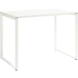 Vergader-statafel Squart, B 1800 x D 900 x H 1120 mm, wit/wit 