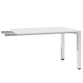 Vergadertafel SOLUS PLAY, 4-poot, in hoogte verstelbaar, B 2400 x D 1000 mm, wit