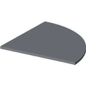 Verkettungsplatte SET UP, 1/4-Kreis, für C-Fuß-Schreibtische SET UP, 800 x 800 mm