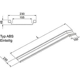 Verladeschienen, aus Aluminium, L1500 mm, 6 kg
