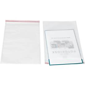 Verpackungsbeutel, wiederverschließbar, mit Klappe & Siegelnaht, reißfest, 268 x 350 mm/250 x 350 mm, FSC®-Pergaminpapier, halbtransparent, 500 Stück