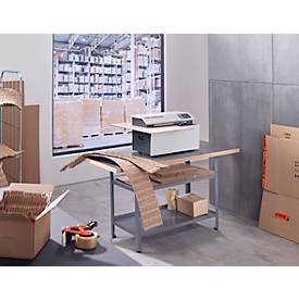 Verpackungspolstermaschine HSM ProfiPack C400, mit Griffmulde, 625 W, 220-240 V, B 610 x T 395 x H 375 mm, grau