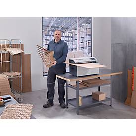 Verpackungspolstermaschine HSM ProfiPack C400, mit Griffmulde, 625 W, 220-240 V, B 610 x T 395 x H 375 mm, grau