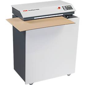 Verpackungspolstermaschine HSM ProfiPack P425, 2000 W, 220-240 V, mobil, Arbeitsbreite & Volumen einstellbar, ohne Staubabsaugungs-Anschluss