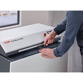 Verpackungspolstermaschine HSM ProfiPack P425, mobil, Arbeitsbreite & Volumen einstellbar, LED-Anzeige, Drehstrombetrieb, ohne Staubabsaugungs-Anschluss