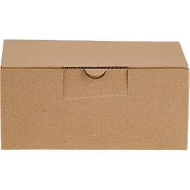 Versandkarton, mit Automatikboden, wiederverschließbar, bis 20 kg, L 175 x B 105 x H 75 mm, Wellpappe, braun