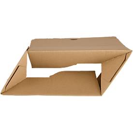 Versandkarton, mit Automatikboden, wiederverschließbar, bis 20 kg, L 270 x B 140 x H 130 mm, Wellpappe, braun