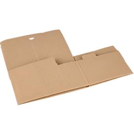 Versandkarton, mit Automatikboden, wiederverschließbar, bis 20 kg, L 305 x B 215 x H 135 mm, Wellpappe, braun
