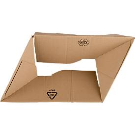 Versandkarton, mit Automatikboden, wiederverschließbar, bis 20 kg, L 305 x B 215 x H 135 mm, Wellpappe, braun