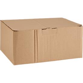 Versandkarton, mit Automatikboden, wiederverschließbar, bis 20 kg, L 305 x B 215 x H 135 mm, Wellpappe, braun