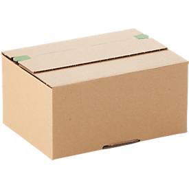 Versandkartons Grünmarie®, 200 x 150 x 100 mm, palettenoptimiert, Automatikboden, bis 20 kg, 100 % recycelbar, FSC®-Wellpappe, braun, 25 Stück