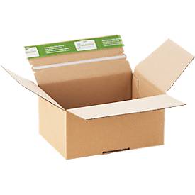 Versandkartons Grünmarie®, 200 x 150 x 100 mm, palettenoptimiert, Automatikboden, bis 20 kg, 100 % recycelbar, FSC®-Wellpappe, braun, 25 Stück