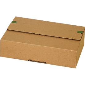 Versandkartons Grünmarie®, 235 x 165 x 60 mm, ideal für Päckchen Größe S, Automatikboden, bis 20 kg, 100 % recycelbar, FSC®-Wellpappe, braun, 25 Stück