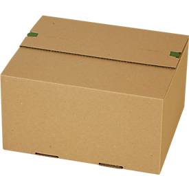 Versandkartons Grünmarie®, 265 x 225 x 140 mm, ideal für Päckchen Größe M, Automatikboden, bis 20 kg, 100 % recycelbar, FSC®-Wellpappe, braun, 25 St.