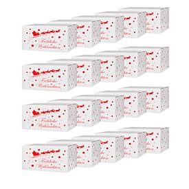 Versandkartons, mit Motiv „Weihnachtsschlitten“, bis 30 kg, Außenmaße 306 x 221 x 150 mm, Feinwellpappe, weiß-braun, 20 Stück