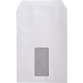 Versandtasche, C5, mit Fenster, 500 Stück, weiß