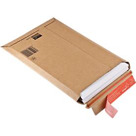 Versandtaschen ColomPac, Wellpappe, haftklebend, recyclebar, 20 Stück, B 235 x H 340 mm, braun