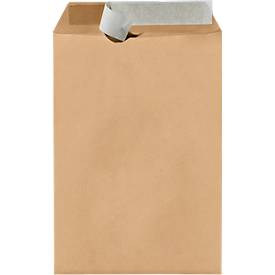 Versandtaschen, Fenster, haftklebend, 100 g/m², DIN C4, 250 Stück, natronbraun
