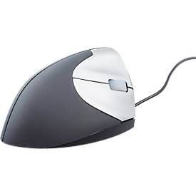 Vertikalmaus BakkerElkhuizen Handshake Mouse, kabelgebunden, für Rechtshänder, ergonomisch, 2 Tasten & Scrollrad, 400-32