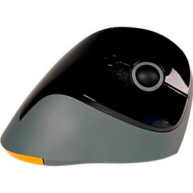 Vertikalmaus BakkerElkhuizen PRF, kabellos, ergonomisch, bis 20 m, Verstauraum für Funkempfänger, schwarz/dunkelgrau