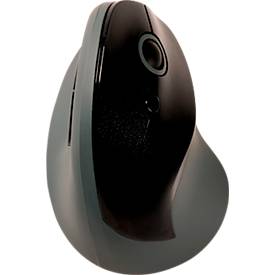 Vertikalmaus BakkerElkhuizen PRF, kabellos, ergonomisch, bis 20 m, Verstauraum für Funkempfänger, schwarz/dunkelgrau