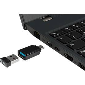 Vertikalmaus BakkerElkhuizen PRF, kabellos, ergonomisch, bis 20 m, Verstauraum für Funkempfänger, schwarz/dunkelgrau