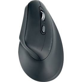 Vertikalmaus Kensington MY630 EQ Pro Fit™ Ergo M, kabellos, wiederaufladbarer Akku, 6 Tasten und Scrollrad, 1000/1600/2400 dpi, PCR, schwarz