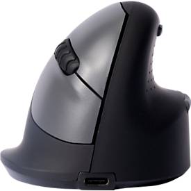 Vertikalmaus R-Go HE Break, ergonomisch, für Rechtshänder, 400-2400 dpi, 5 Tasten & Scrollrad, LED-Pausenanzeige, Bluetooth, Größe S, schwarz