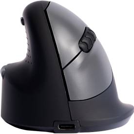Vertikalmaus R-Go HE Break, ergonomisch, für Rechtshänder, 400-2400 dpi, 5 Tasten & Scrollrad, LED-Pausenanzeige, Bluetooth, Größe S, schwarz