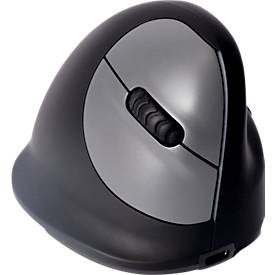 Vertikalmaus R-Go HE Break, ergonomisch, für Rechtshänder, 400-2400 dpi, 5 Tasten & Scrollrad, LED-Pausenanzeige, Bluetooth, Größe S, schwarz