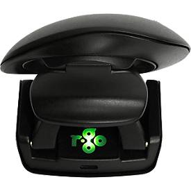 Vertikalmaus R-Go Twister, ergonomisch, beidhändig, 400-2400 dpi, 2 Tasten & Scrollrad, LED-Pausenanzeige, Bluetooth/USB, schwarz