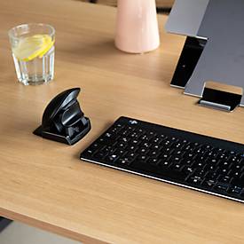 Vertikalmaus R-Go Twister, ergonomisch, beidhändig, 400-2400 dpi, 2 Tasten & Scrollrad, LED-Pausenanzeige, Bluetooth/USB, schwarz