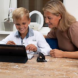 Vertikalmaus R-Go Twister, ergonomisch, beidhändig, 400-2400 dpi, 2 Tasten & Scrollrad, LED-Pausenanzeige, Bluetooth/USB, schwarz